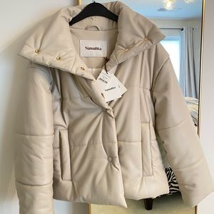 Nanushka Vegan Leather Puffer Jacket